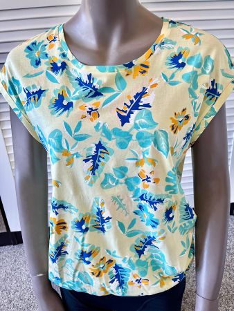 Damen Shirt BONITA, hellgelb, bedruckt, GrM, guter Zustand