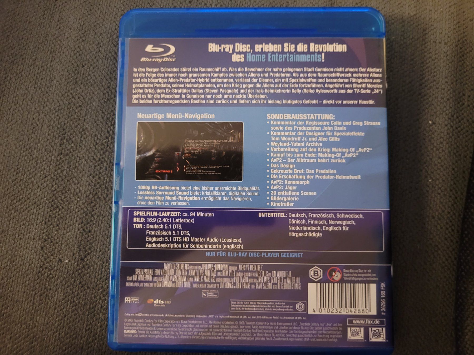 Alle DVDs: Aliens vs Predator 2 bluray – Gebraucht aus Volketswil von  1