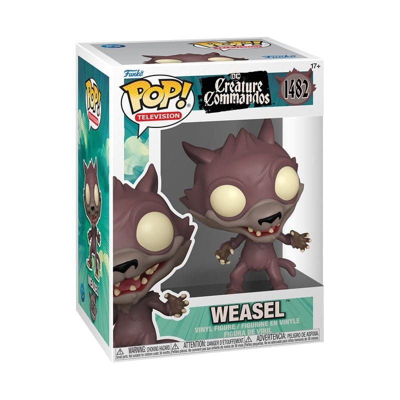Funko Statuette: Creature Commandos POP! TV Vinyl figurine Weasel 9 cm – Nuovo e nell'imballaggio originale da St-Imier venduto da ATTAKSHOP
