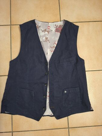 Sommer Weste, Gilet, Grösse L / XL, Dunkelblau, gut erhalten