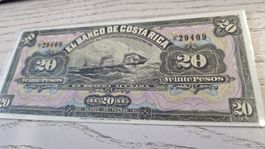 Costa Rica 20 Pesos Geldschein 1899