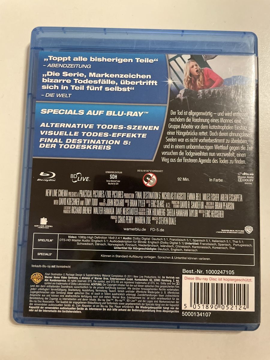 Tutti i DVDs: Final Destination 5 / Blu-Ray – Usato da Zürich venduto da Bomboo 1