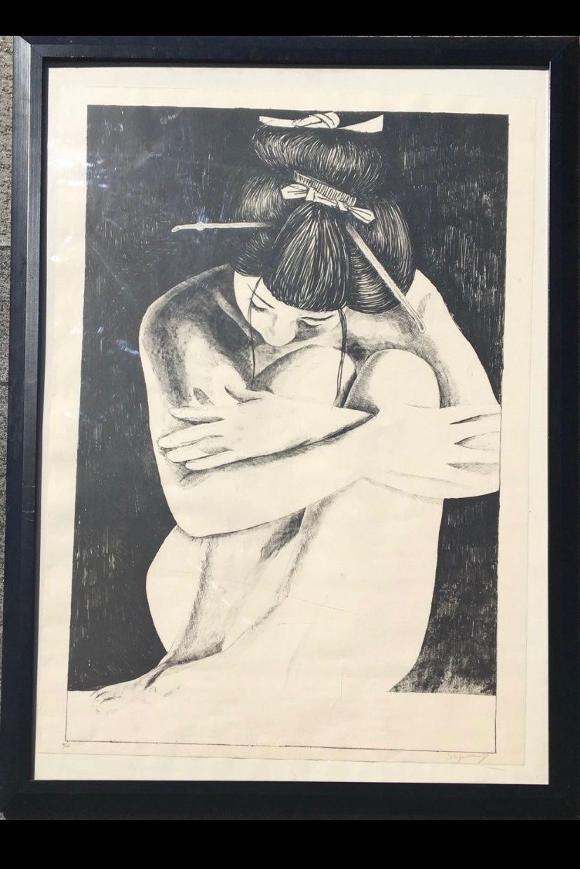 Grafica & Litografie: Bild Geisha Lithographie Signiert – Usato da Olten venduto da sportwelt
