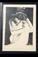 Bild Geisha Lithographie Signiert