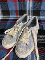 Graceland Stoffschuhe, hellblau mit Blumenmuster, Gr. 36