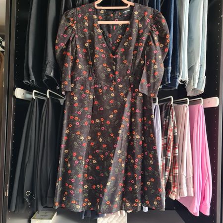 The Kooples Floral Short Sleeve Dress Black