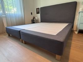 Schönes Doppelbett IKEA Espevär mir Kopfteil Dunvik