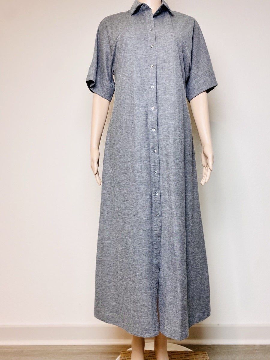 Massimo Dutti Vestiti: Massimo Dutti Kurzarm Kleid, Grau, Gr. S, – Nuovo (secondo la descrizione) da Zuoz venduto da CelineLK 8