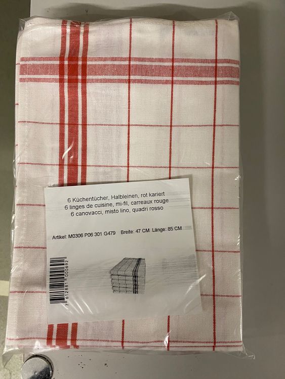 Lustige Küchentücher, 2 Stück, Rot Kariert – Waffelmuster Mikrofaser, 61 X 35,6 Cm, Super Saugfähig