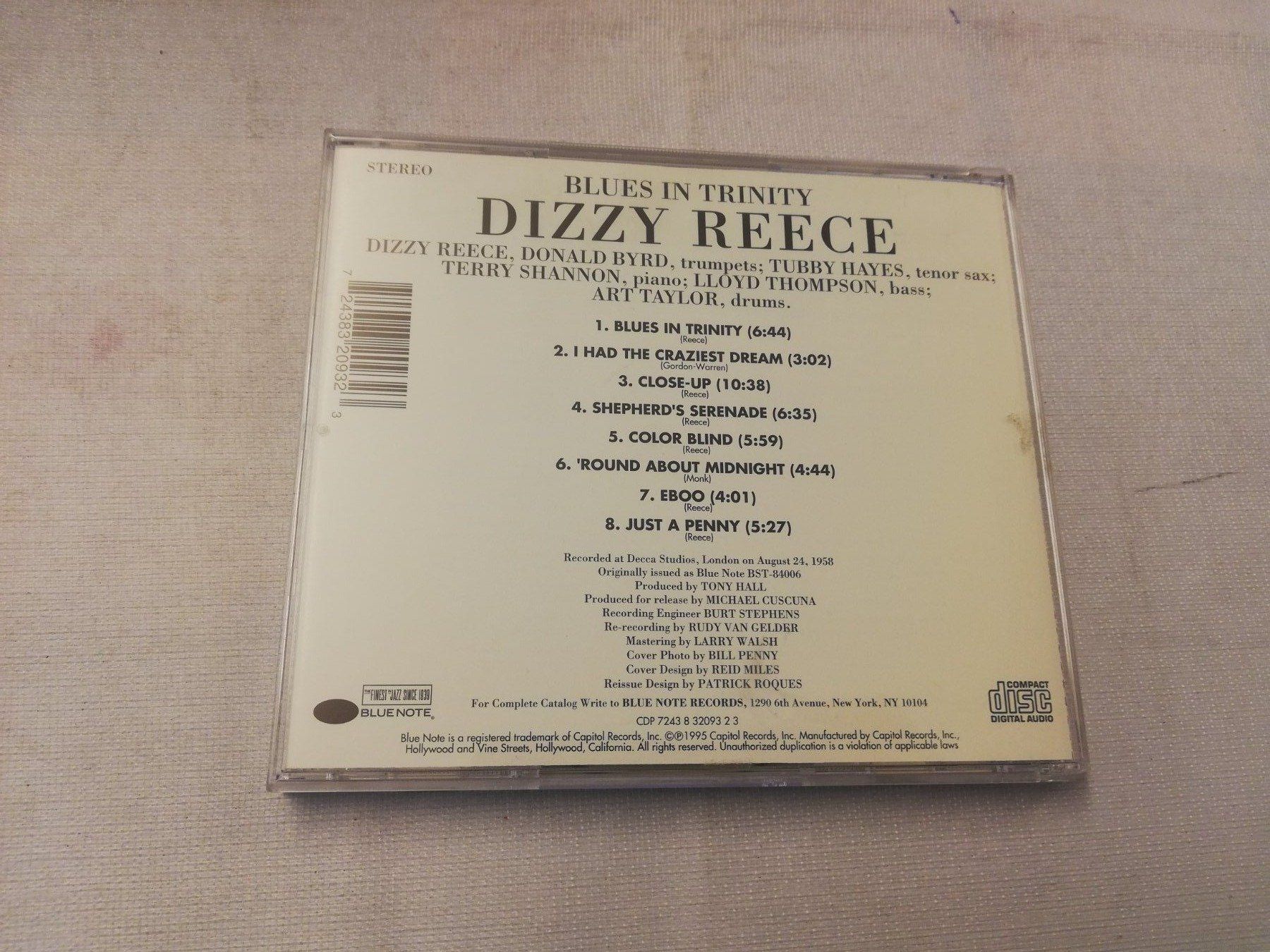 CD: DIZZY REECE - BLUES IN TRINITY (BLUE NOTE) – Usato da Bern venduto da Vinylsound.ch 1