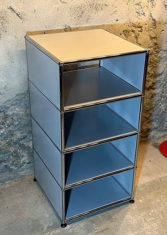 USM Scaffali: USM Haller HiFi-Möbel  Silber – Usato da Schalunen venduto da Schwende2 2