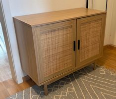 Sideboard Rattan Eiche hell 2 Türen guter Zustand