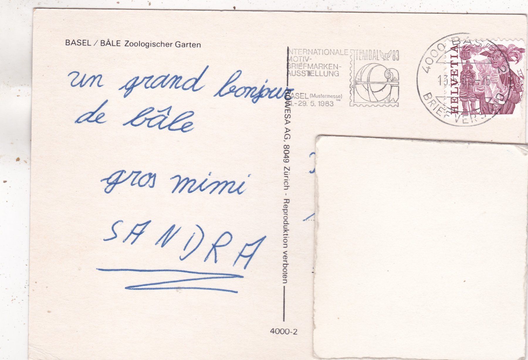 Ansichtskarten: Basel Zoo 1983 – Gebraucht aus Herisau von Lisegrat2008 1