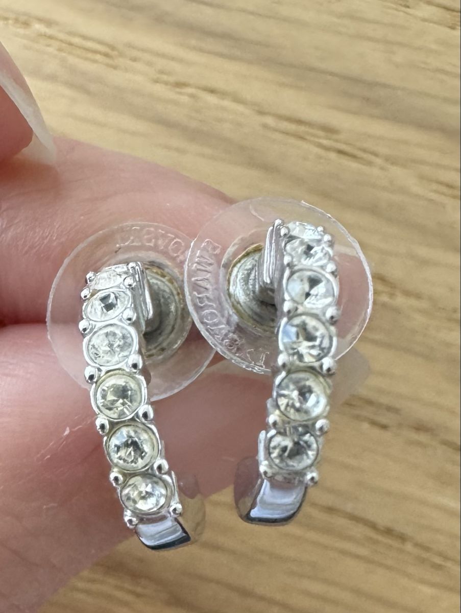 Swarovski Ohrringe & -stecker: Creolen silber mit Steinen Swarovski – Gebraucht aus Uznach von Martina191185