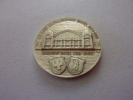 Silbermedaille : 125 Jahre Centarlbahnhof Basel  1985