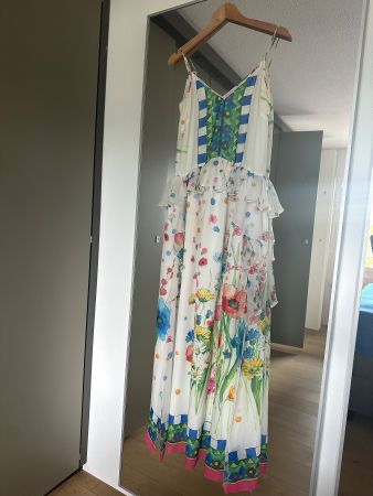 Blumarine Blugirl Sommerkleid Seide 34-36Gr.