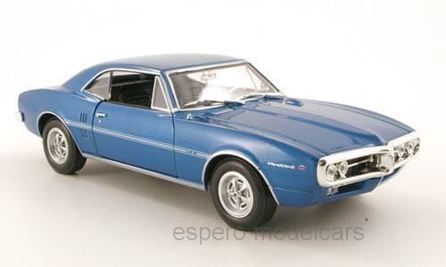 Welly Pontiac Firebird Modellauto - Blaue Coupe 1. Generation 1967-1969