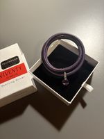 VIVENTY Armband Leder lila mit Anhänger Sterling Silber