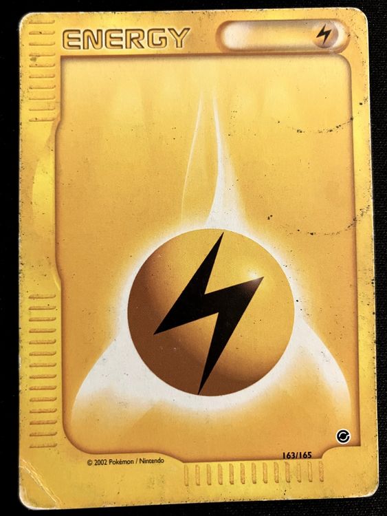 Pokemon TCG: Lightning Energy Card (163/165) From Expedition Set (2002) -  E-Reader Compatible, Near Mint Condition Daisy's Help 163/165 Sv2a: Pokemon  Card 151