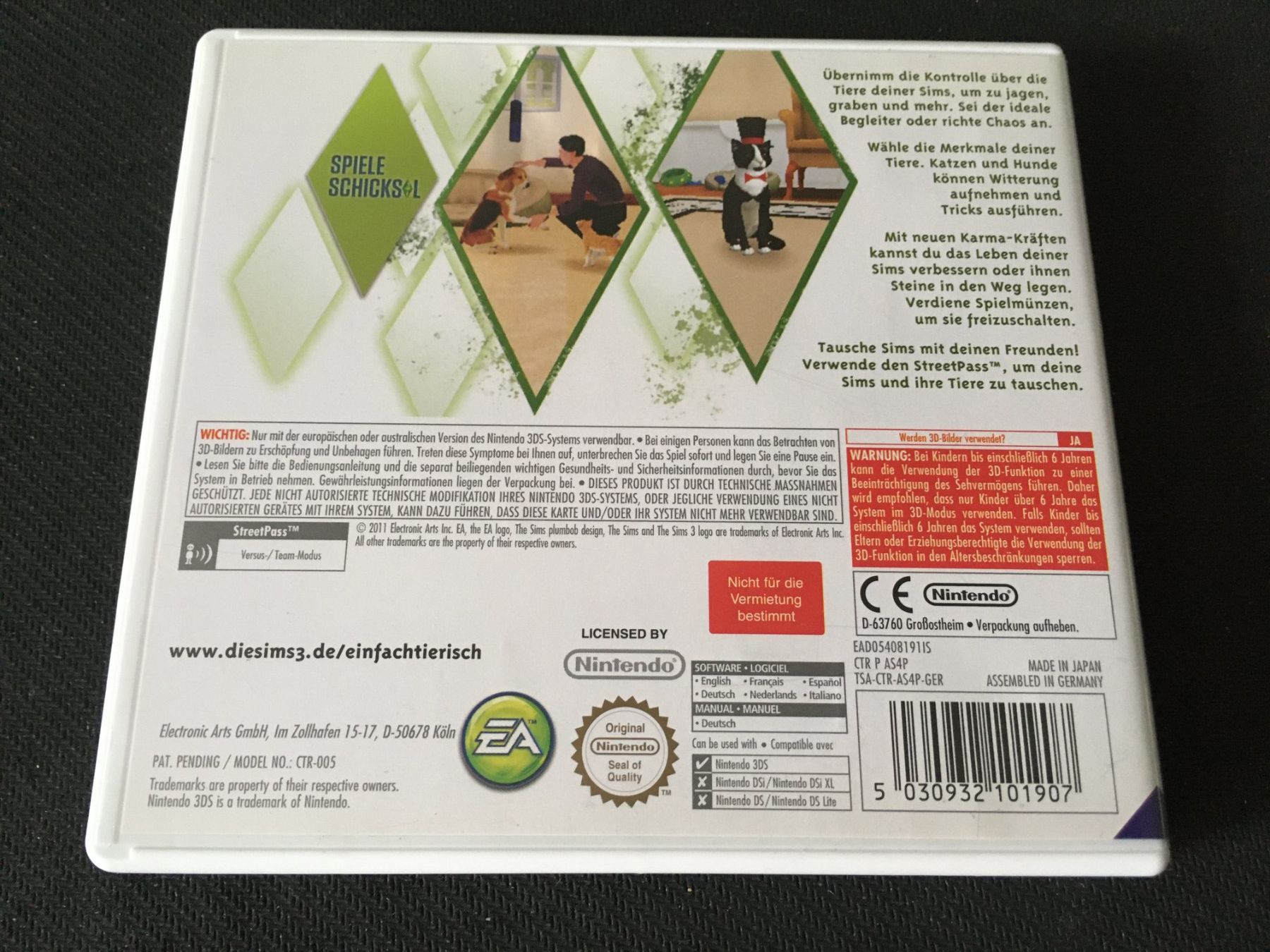 Nintendo Spiele: Die Sims 3 - Einfach Tierisch für Nintendo 3DS – Gebraucht aus St.Gallen von sjosjo 1