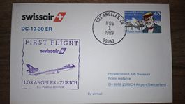 Swissair Los Angeles - Zürich 01.11.1989