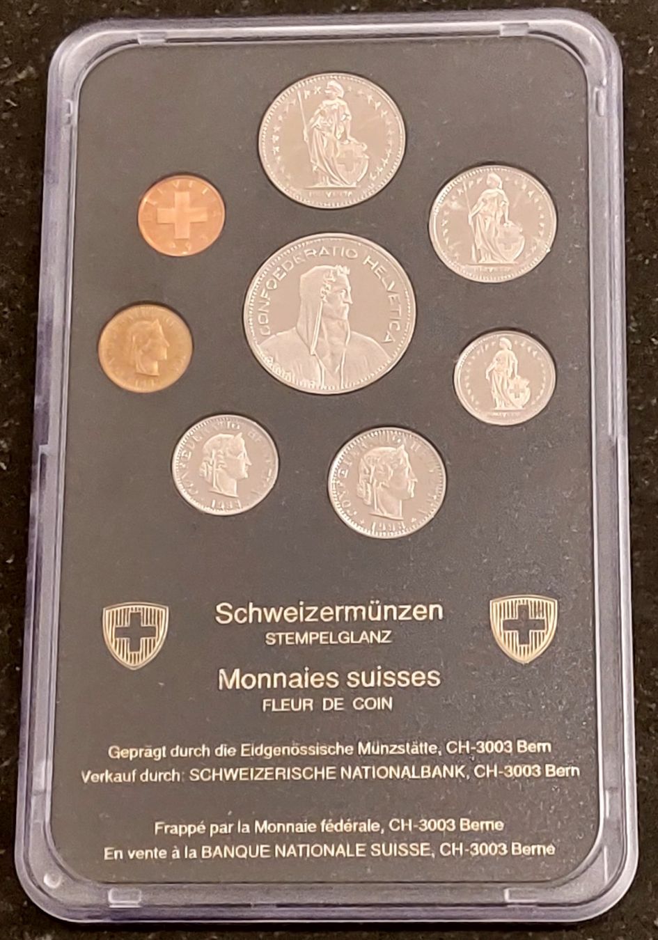 Tutti le monete: Münzsatz Schweiz 1993 stgl.  / vertiefte Randschrift – Nuovo (secondo la descrizione) da Arch venduto da coinsandmore 1