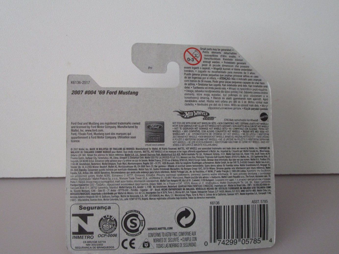 Hot Wheels Modellini d'auto: HOT WHEELS '69 FORD MUSTANG - K6136 – Nuovo e nell'imballaggio originale da Chêne-Bourg venduto da breno56 5