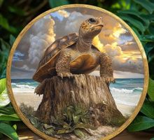 Metallschild Schildkröte Rund 20cm Durchmesser