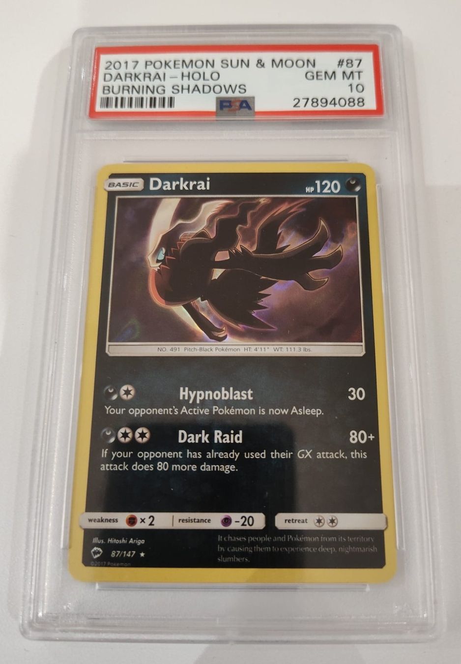 Pokémon Carte collezionabili: Pokémon Darkrai Holo PSA 10 – Usato da Frauenfeld venduto da ThePhantom