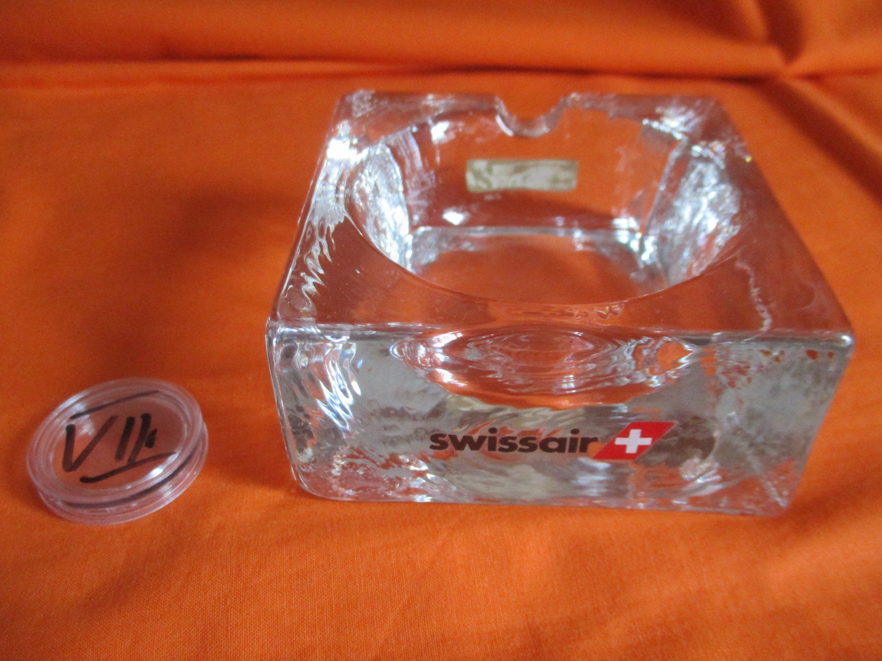 Aschenbecher: Swissair Aschenbecher, Sarner Glas – Neu (gemäss Beschreibung) aus Birsfelden von alles-muss-raus