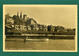 Neuchâtel, Vue prise de l'Evole, ungelaufen, ca. 1925