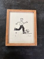 Lithographique Footballeur signée numérotée 4/6