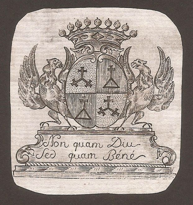 Exlibris héraldique GLUTZ VON BLOTZHEIM, Johann Victor Kaufen auf
