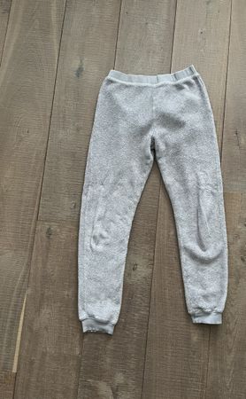 Trainerhose grau Plüsch Gr. S/M