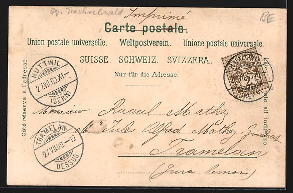 Cartoline postali: Litho Huttwyl, Bruderschwur 14. Mai 1653 – Usato da Berlin venduto da bartko-reher 1
