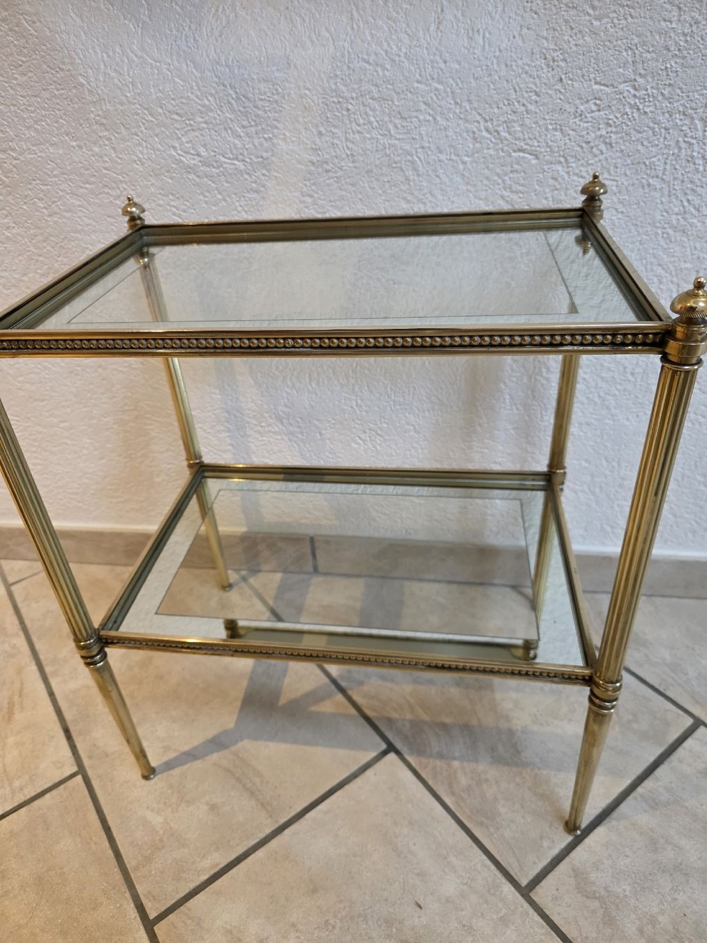 Nachttische: Beistelltisch Messing mit Glasplatten  – Gebraucht aus Mümliswil von Mizzi77 2