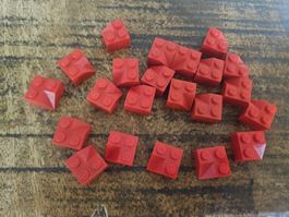 lego 3046 lot de 22 pièces Red Slope 45 2 x 2 Double Concave