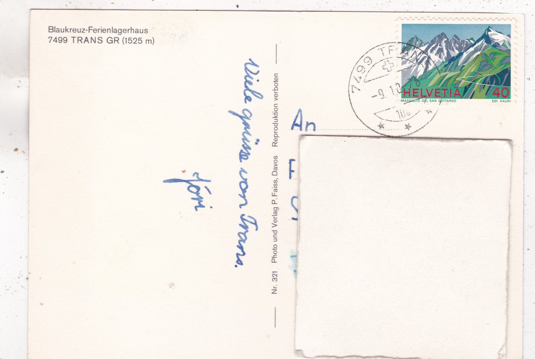 Ansichtskarten: Trans GR Blaukreuz Ferienlager 1976 – Gebraucht aus Herisau von Lisegrat2008 1