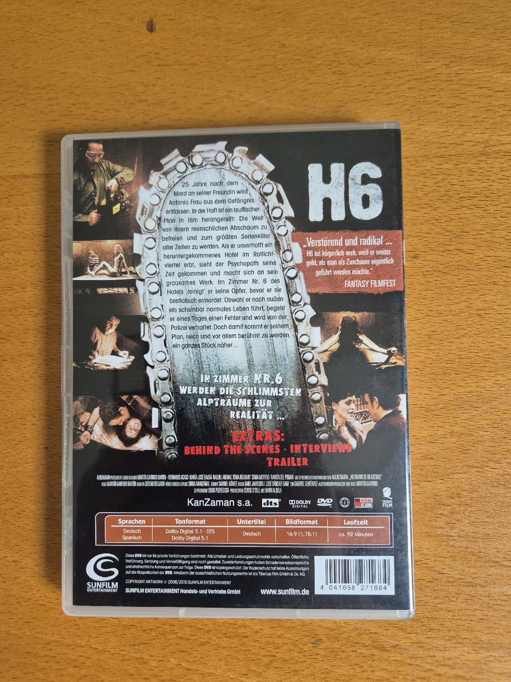 Tutti i DVDs: H6 - Tagebuch eines Serienkillers – Usato da Walterswil SO venduto da Darkengel150 1