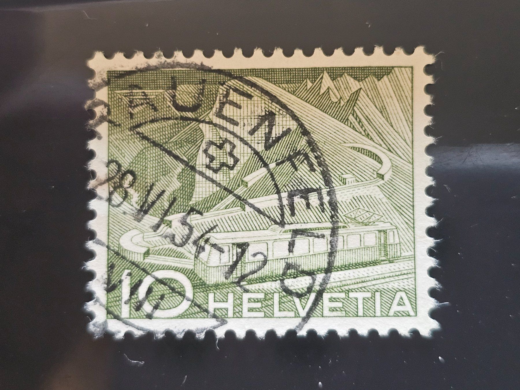 Tutti i francobolli: CH 1949 Plattenfehler N° 299.2.01 Zu 30.-- – Usato da Monte Carasso venduto da giave