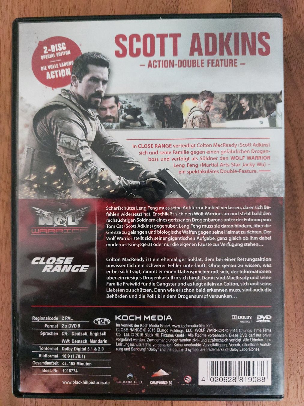 Tutti i DVDs: DVD - Scott Adkins Doppelpack - Close Range & Wolf Warrior – Usato da Rheinfelden venduto da FilmAuktion 1