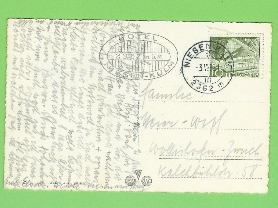 Ansichtskarten: Hotel Niesen Kulm – Neu (gemäss Beschreibung) aus Zürich von t24_de 1