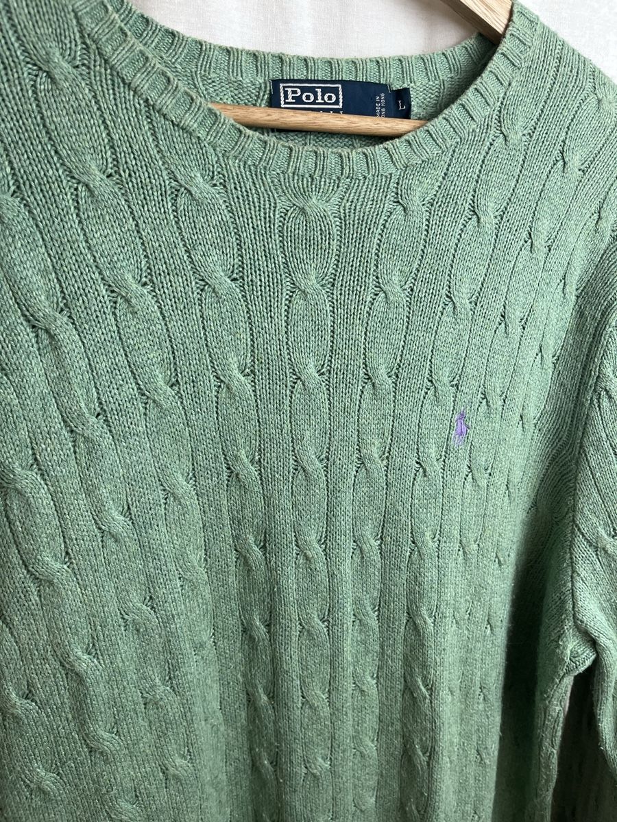 Polo Ralph Lauren Maglioni & Felpe: Pull Polo Ralph Lauren en soie vert clair – Nuovo (secondo la descrizione) da Les Avanchets venduto da lunedeneige.shop 1