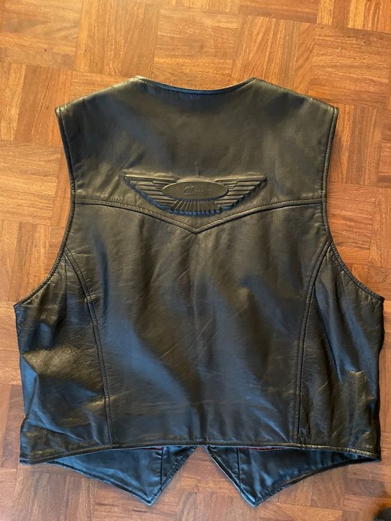 Gilet Biker Homme M - Edge Live To Ride, Noir, Coton, Idéal Pour Motard