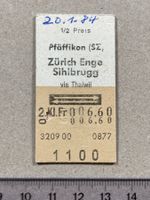 Pfäffikon SZ - Zürich Enge - Sihlbrugg via Thalwil, 1984