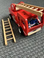 Wooden Fire Truck Toy with Accessories — Great Condition
