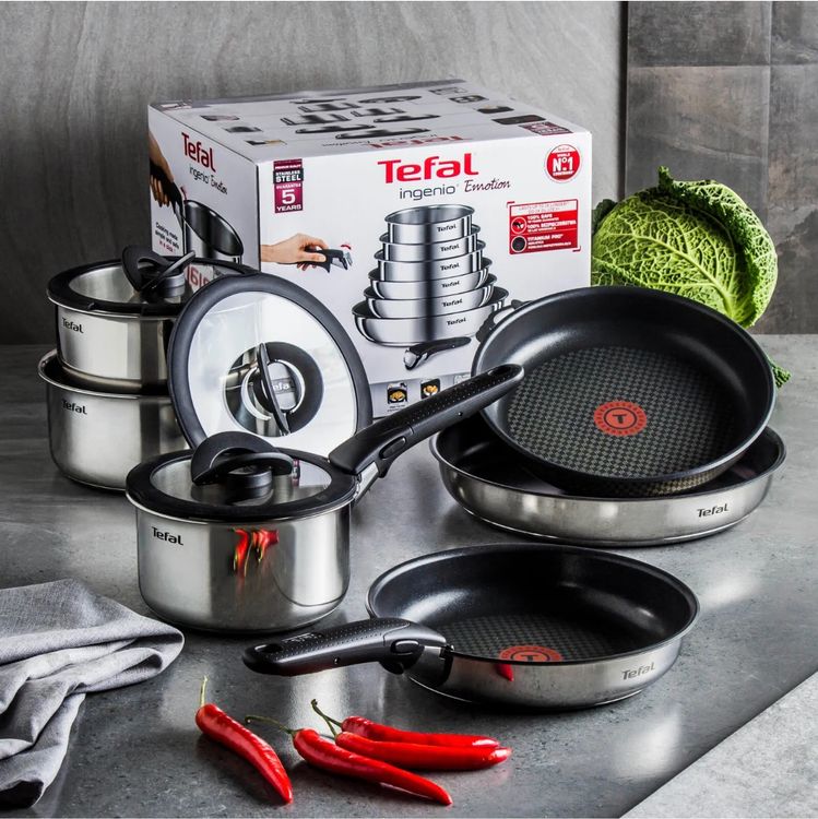 Tefal Natural On Pfannen-Set, 2-teilig (20 & 26 Cm) – Antihaftbeschichtet, Für Induktion, Mit Thermo-Signal