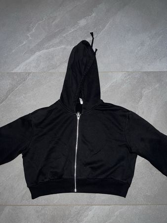 Felpa con zip H&M BASIC nera taglia M usato