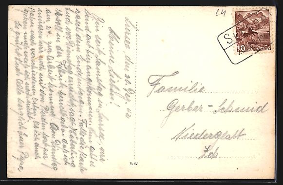 Ansichtskarten: AK Sursee, Hotel Eisenbahn, 1942 – Gebraucht aus Berlin von bartko-reher 1