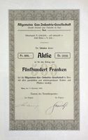 Allgemeine Gas-Jndustrie-Gesellschaft, Bern - 1909